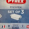 Pyrex - cookwave 3 piece set - 3.8l - 2.9l - 2.1l