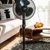 Adler ad 7323 black fan 40 cm - stand