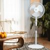 Adler ad 7323 white fan 40 cm - stand