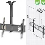 SIH Tv Ceiling mount stand 709, 65inch, tilt