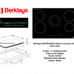 Berklays BVITRO45ZL8 Built-in Ceramic Hob, 75cm wide