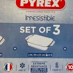 Pyrex - cookwave 3 piece set - 3.8l - 2.9l - 2.1l