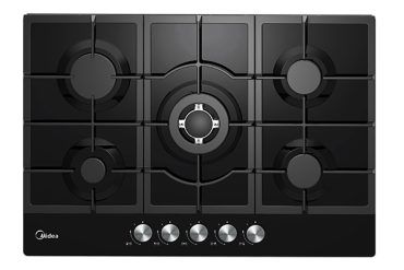 Midea - gas glass - 5 zones mg75095tgb-75gq095