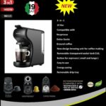 Matestar platinum coffee capsule machine- 3in1- plm-504bk