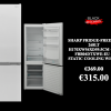 Sharp fridge-freezer 268lt h170xw54xd59.5cm- sj-fbb04dtxwe-eu- static cooling white