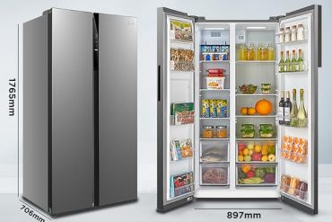 Midea - side by side refrigerator - mers530fge02 - silver
