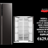 Midea - american style side-by-side fridge freezer - mdrs619fie28- jazz black