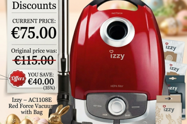 Izzy - ac1108e red force vacuum with bag - | Offers & Discounts