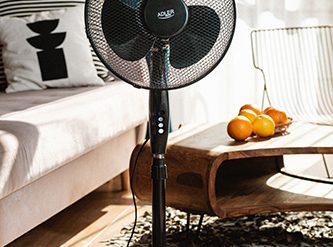 Adler ad 7323 black fan 40 cm - stand