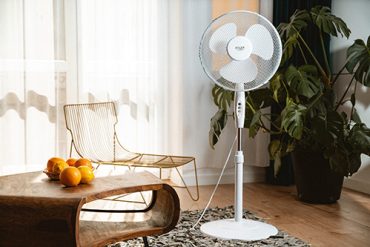 Adler ad 7323 white fan 40 cm - stand