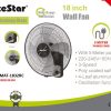 Matestar mat-1832rc wall fan 18inches, black