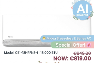 Midea Breezeless E Series AC CB1-18HRFN8-I | 18000 BTU