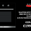 Master kitchen oven - mko 82/12 m bk black glass, 8functions fanassisted