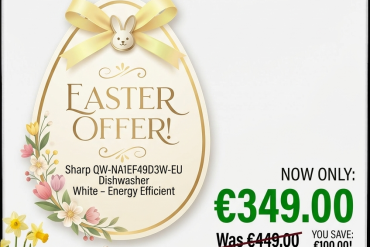 Sharp QW-NA1EF49D3W-EU Dishwasher White – Energy Efficient