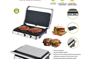 Matestar mat-5027gr sandwich 2200w contact griller