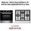 Midea Set -Built in Oven 65m90m1n 70l with Gas Hobs mg60sm097ah1b-cy-silver