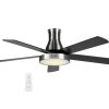 Izzy IZ-9043 Ceiling Fan 132cm with Light and Remote Control Black