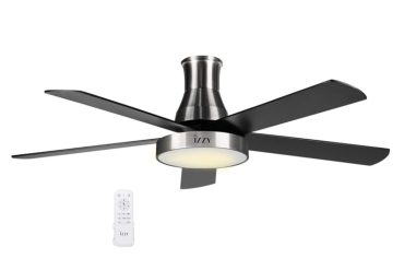 Izzy IZ-9043 Ceiling Fan 132cm with Light and Remote Control Black