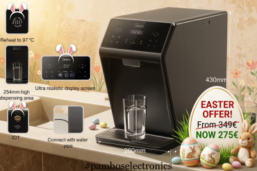 Midea jl2345t-e-iot water purifier with wi-fi charcoal gray